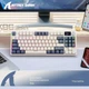 Беспроводная механическая Клавиатура Attack Shark K86 Bluetooth/2,4g с мини-дисплеем и поворотной кнопкой громкости, Английская раскладка, Молочный - Retro Blue (Time Machine) - изображение 1