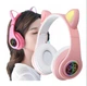Наушники беспроводные Cat Ear VZV-23M 7695 с кошачьими ушками Розовый - изображение 2