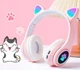 Наушники беспроводные Cat Ear VZV-23M 7695 с кошачьими ушками Розовый - изображение 5