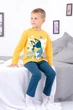 Утеплена піжама для хлопчика з джемпера та штанів Носи своє 134 Світло-жовтий (p-7595-169779) - зображення 4