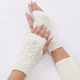 Митенки вязаные молочные One Size - изображение 2