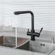 Смеситель на две воды для кухни Frap F4352-6 черный - изображение 3