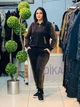 Женский спортивный костюм со стразами VEDIKA FASHION, Турция 50 Черный с золотистым - изображение 7