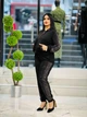 Женский спортивный костюм со стразами VEDIKA FASHION, Турция 58 Черный с серебристым - изображение 1