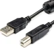 Кабель до Принтера ATCOM USB 2.0 AM/BM 1.5м чорний - зображення 1