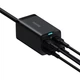 Мережевий зарядний пристрій 100W Baseus GaN3 Pro CCGP000101 швидка зарядка PD3.0+QC4.0 чотири порти 2хUSB-A / 2хUSB Type-C + кабель Type-C to Type-C 100W 20V/5A 1м Чорний - зображення 10