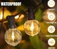 Вулична ретро гірлянда 15м 25 лампочок led лампочки по 1Вт для дачі тераси кафе кав'ярні ресторану - зображення 2