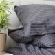 Комплект постільної білизни SoundSleep Stripe Sense Graphite сатин-страйп сімейний 160х220 см графіт (94186079) - зображення 5