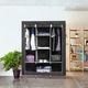 Шкаф тканевый раскладной Stenson R93320 130 х 45 х 175 см Черный (R93320 black) - изображение 3
