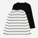 Набор детских лонгсливов 2 шт для девочки Trendyol TKDAW25TS00000 128 см Black (8683050198693) - изображение 1