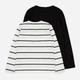 Набор детских лонгсливов 2 шт для девочки Trendyol TKDAW25TS00000 128 см Black (8683050198693) - изображение 2