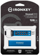 Флеш пам'ять USB Kingston IronKey Keypad 200 128GB USB 3.2 Blue (IKKP200/128GB) - зображення 3