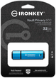 Флеш пам'ять USB Kingston IronKey Vault Privacy 50 32GB USB 3.2 Type-C Blue (IKVP50C/32GB) - зображення 3