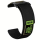 Ремешок Nylon Run для смарт-часов Garmin Vivoactive 6 / 5 с универсальным креплением, 20mm black-green - изображение 1