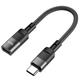 USB кабель HOCO U107 Type-C (Male) to Type-C (Female) 3A 1.2m, Black - зображення 2