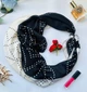 Дизайнерська хустка "Зоряні хмари" від бренда My Scarf, подарунок жінці, прикрашений натуральним каменем агат - изображение 2