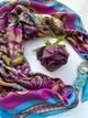 Дизайнерська хустка "Колейдоскоп любові" від бренда My Scarf, подарунок жінці, прикрашений натуральним каменем - изображение 2