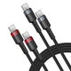 Кабель 2 шт Type-C на Type-C Baseus Cafule Fast Charging Data Cable (1m, 100W, 5A, 480 Mbps). Black - изображение 9