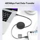 USB кабель рулетка Type-C на Type-C Baseus Free2Draw Mini Retractable Charging Cable (1m, 100W). Black - изображение 8