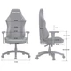 Кресло для геймеров Anda Seat Luna L Grey Fabric Size L (AD18-44-G-F) - изображение 4
