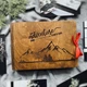 Деревянный альбом для фотографий 10*15 "Our adventure starts here" | оригинальный фотоальбом на подарок другу - изображение 2