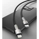 Кабель для зарядки и передачи данных Type-C to Lightning для Iphone Cafule (0,25м) Black, Baseus (CATLJK-01) - изображение 6