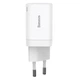 Сетевое зарядное устройство 1Type-C+1USB на 30W с быстрой зарядкой QC+PD блок питания белый Baseus (CCSUPP-E02) - изображение 4