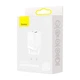 Сетевое зарядное устройство 1Type-C+1USB на 30W с быстрой зарядкой QC+PD блок питания белый Baseus (CCSUPP-E02) - изображение 8