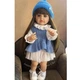 Музична вінілова реалістична лялька Reborn Doll з великими очима (музичний чіп, видає звуки) - зображення 1