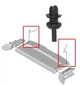 Крепление фиксатор клипса полки багажника Skoda Octavia, Fabia, Octavia A4, VW Golf II, Seat Toledo 191867775A (7711980) - изображение 3