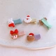 Набір дитячих новорічних заколок Santa 5 шт 3.5 см - зображення 2