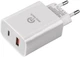 Мережевий зарядний пристрій AVATech USB Type-A Type-C PD3.0 White (9869201152748) - изображение 1