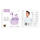 Наушники HOCO Norman true wireless BT headset EW60 |BT5.3, 30/300mAh, 4h| purple - изображение 3