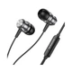 Наушники Borofone BM75 Platinum metal universal earphones with microphone 1.2m (серый) - изображение 3