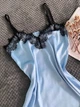 Жіночий халат та пеньюар двійка блакитний XL - зображення 5
