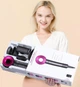 Профессиональный фен Super Hair Dryer 5в1 с турбо режимом и ионизацией Premium стайлер 5 магнитных насадкок для укладки волос 1600 Вт розовый фуксия - изображение 9