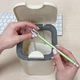 Ведро для мусора MVM настольное с крышкой BIN-06 2л Бежевое (BIN-06 2L BEIGE) - изображение 5