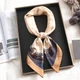 Жіноча хустка бандана шарф пов'язка на шию сумку голову Honey Fashion Accessories бежево-синій (12-231) - зображення 2