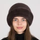 Шляпа норковая Меховой Стиль Роза 54/60 Кофе (012/G) - изображение 2