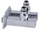 Кран SOLOMON угловой с американкой LUX 8888 1/2" CUBE CHROM 2шт - изображение 1