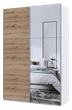 Шкаф купе Doros G-Caiser Белый Дуб Евок 1 ДСП / 1 Зеркало 160х60х240 (42005071) - изображение 1