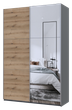 Шкаф купе Doros G-Caiser Графит Дуб Евок 1 ДСП / 1 Зеркало 160х60х240 (42005072) - изображение 1