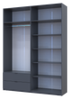 Шафа для одягу Doros Лукас Графіт 180х50х240 см - зображення 5