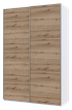 Шкаф купе Doros G-Caiser Белый Дуб Евок 2 ДСП 160х60х240 (42005073) - изображение 2