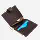 Портмоне кожаное Shvigel leather-16475 Коричневое - изображение 4