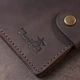 Портмоне кожаное Shvigel leather-16475 Коричневое - изображение 8