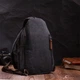 Сумка-рюкзак чоловіча 4.5 л Vintage leather-22172 Чорна - зображення 8