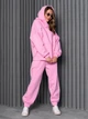 Спортивный костюм на флисе женский ISSA PLUS 13624 XL Розовый (issa2007682493906) - изображение 1