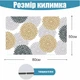 Поглощающий Антискользящий Коврик Aquarius для ванной и кухни 50 х 80 см Серые/Бежевые Цветы - изображение 2