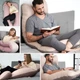 Подушка П-образная для сна и отдыха Sleepingg стеганная U-shape с наволочкой на молнии антиаллергенная для беременных для тела для мужчин 140х75х20 см (4820182653421) - изображение 6